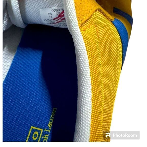 POLO Ralph Lauren Men’s Sneakers in Yellow. Size 13 NEW $159 - Picture 4 of 4